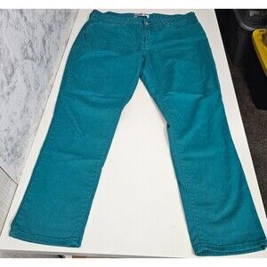 Levis Womens Slim Ankle Skinny Jeans Green Stretch Mid Rise Denim Stretch SZ 18